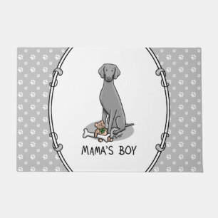 Mama's Boy Weimaraner (grey 1) toys dog mom Cute Doormat