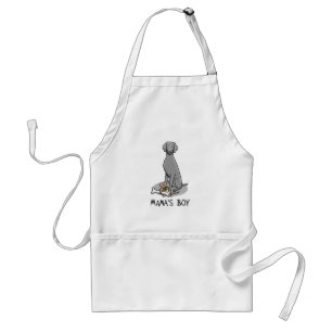 Mama's Boy Weimaraner (grey 1) toys dog mom Cute Standard Apron