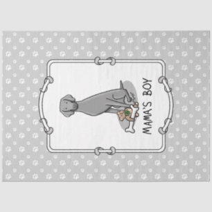Mama's Boy Weimaraner (grey 1) toys dog mom Cute Tissue Paper