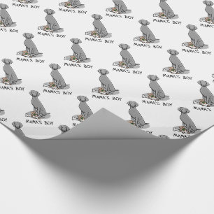 Mama's Boy Weimaraner (grey 1) toys dog mom Cute Wrapping Paper