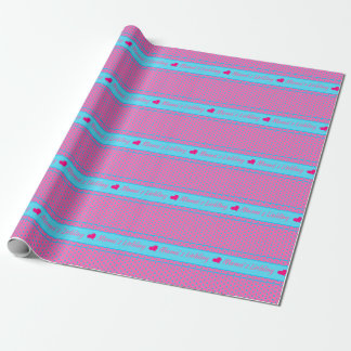 Mama's favorite pink blue heart wrapping paper