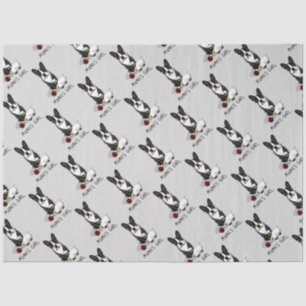 Mama's Girl #2 Boston Terrier (black) - Cute Dog Tissue Paper