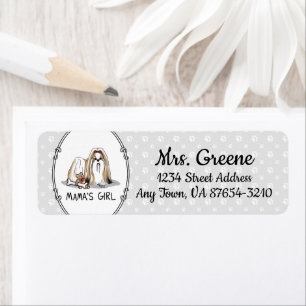 Mama's Girl Shih Tzu (tan white) Dog Mom Cute