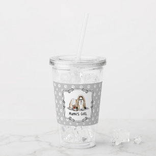 Mama's Girl Shih Tzu (tan white) Dog Mom Cute Acrylic Tumbler