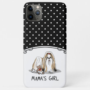 Mama's Girl Shih Tzu (tan white) Dog Mom Cute iPhone 11 Pro Max Case