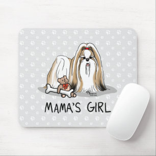 Mama's Girl Shih Tzu (tan white) Dog Mom Cute Mouse Pad