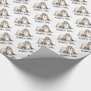 Mama's Girl Shih Tzu (tan white) Dog Mom Cute Wrapping Paper
