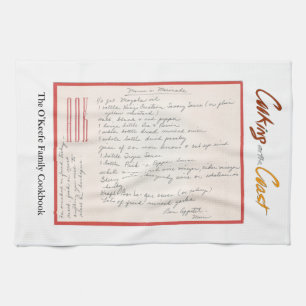 Mama's Handwritten Marinade Recipe Kitchen Towel