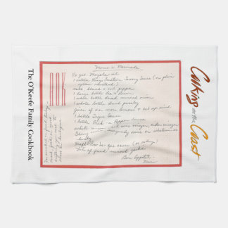 Mama's Handwritten Marinade Recipe Kitchen Towel