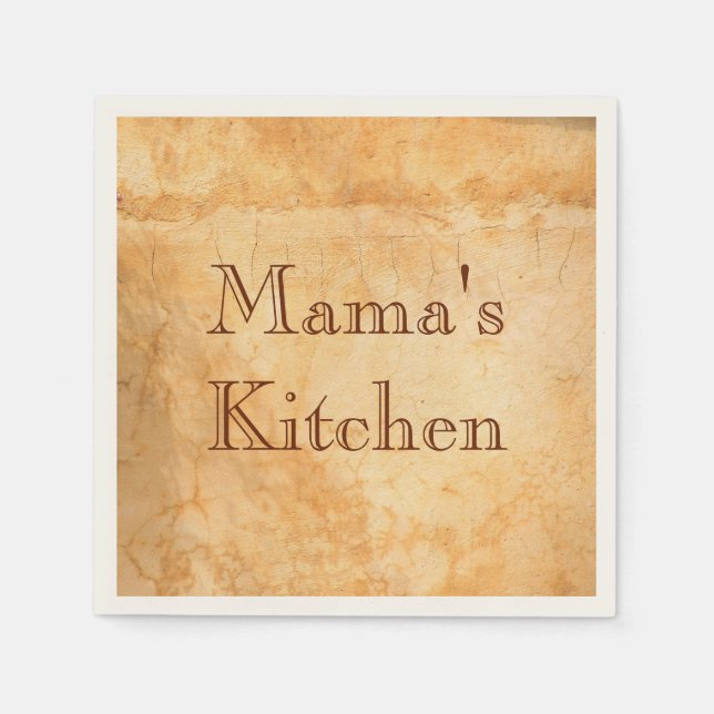 Mamas kitchen Italian style terracotta Napkin (Front)