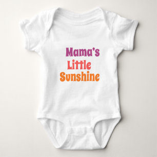 Mama's Little Sunshine & Line Art Dog - Personaliz Baby Bodysuit