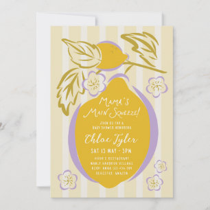 Mama's Main Squeeze Lemon Baby Shower Invitation