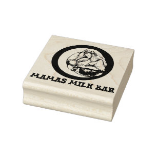 Mamas milk bar breastfeeding nature goddess        rubber stamp