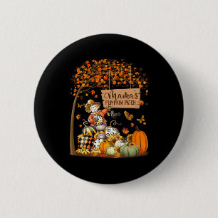 Mama's Pumpkin Patch Fall Leaves Scarecrow Thanksg 2 Inch Round Button