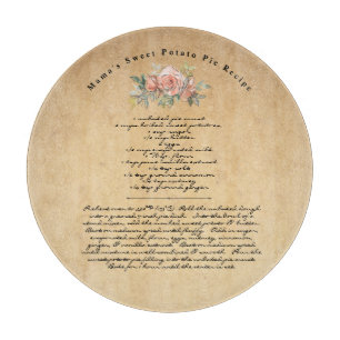 Mama's Recipe Family Heirloom Custom Text Cutting Board