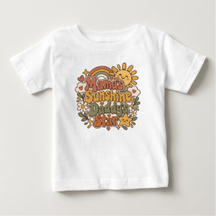 Mama's Sunshine Daddy's Star Cute Baby Family Love T-Shirt