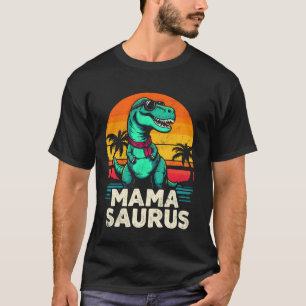 Mamasaurus Cool Dinosaur Mom Retro Sunset T-Shirt
