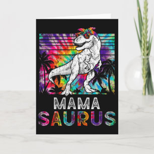 Mamasaurus Dinosaur Mama Saurus Family Matching Ti Card