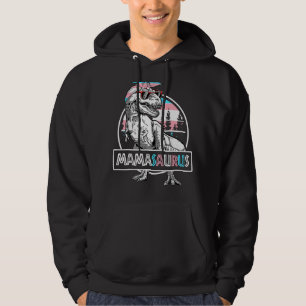 Mamasaurus Dinosaur Mama Saurus Protect Trans Kids Hoodie