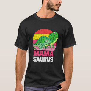 MamaSaurus Dinosaur Mama T Rex Mom Baby Family Mat T-Shirt