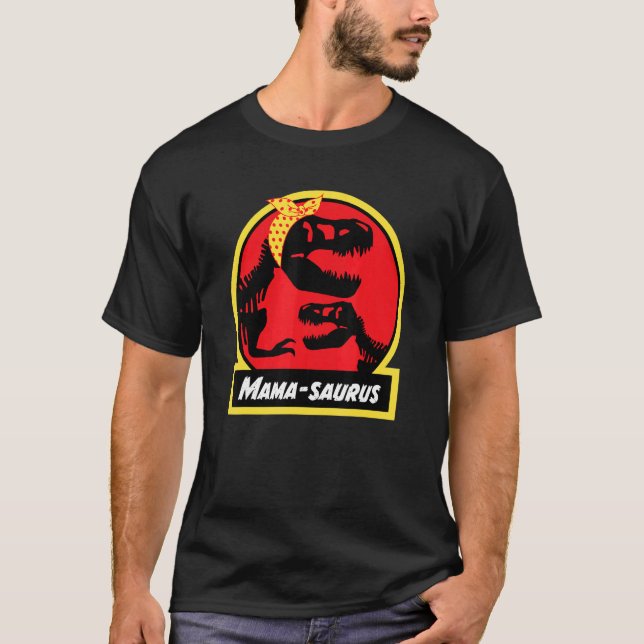 Mamasaurus Dinosaur Shirt for Moms Jurassic T-rex (Front)