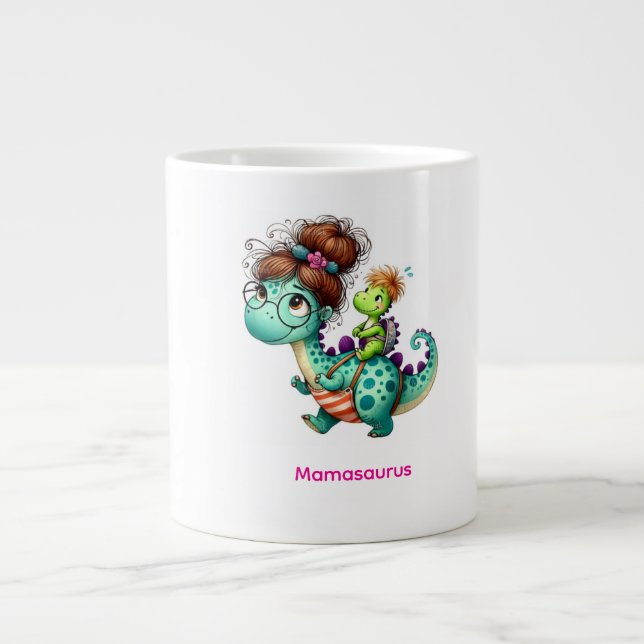 Mamasaurus  large coffee mug (Front)