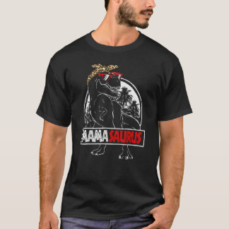 Mamasaurus Leopard Dinosaur Rex Mama Saurus Sunset T-Shirt