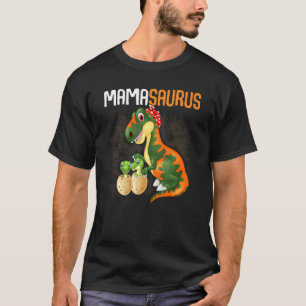 Mamasaurus Mama 2 Kids Dinosaur Mom Matching Famil T-Shirt