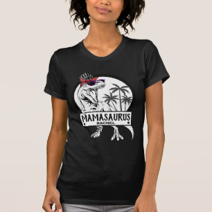 Mamasaurus Mom T rex Dino Funny Custom Name T-Shirt