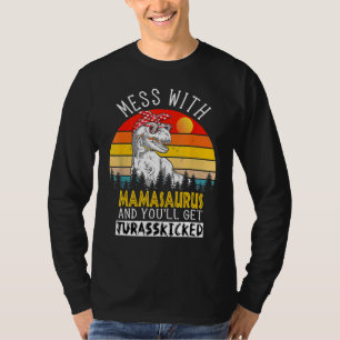 Mamasaurus Mothers Mommy Dinosaur T Rex Saurus T-Shirt