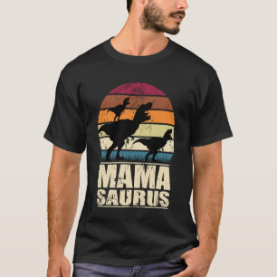 Mamasaurus Rex Dinosaur Baby Dino Twin Dino Mom Ma T-Shirt
