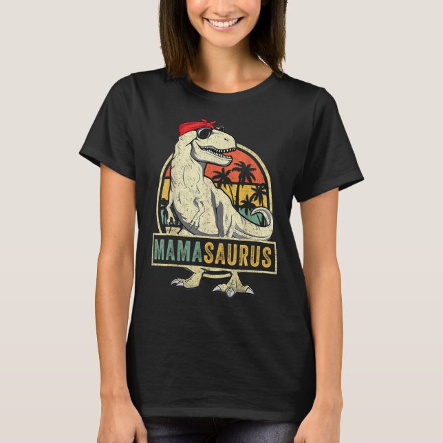 Mamasaurus Rex Dinosaur Mama Saurus Family Matchin T-Shirt (Front)