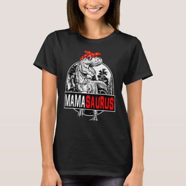 Mamasaurus Rex Dinosaur Mama Saurus Family Matchin T-Shirt (Front)