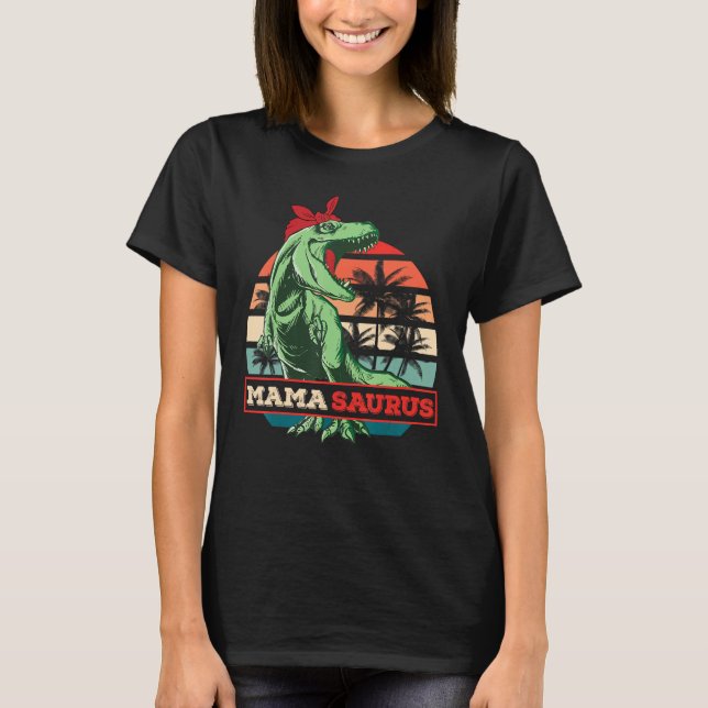 MAMASAURUS Rex Dinosaur  MAMA SAURUS Family Mother T-Shirt (Front)