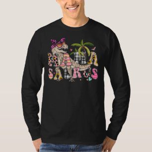 Mamasaurus Rex Mom Dinosaur Leopard Flower Rex Mam T-Shirt