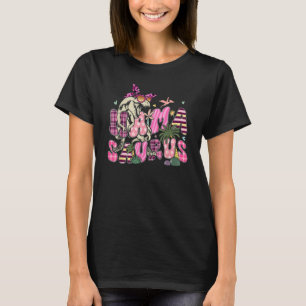 Mamasaurus Rex Mom Dinosaur Leopard Flower Rex Mam T-Shirt