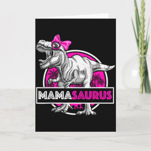 Mamasaurus T-rex Matching Funny Mother Saurus Dino Card