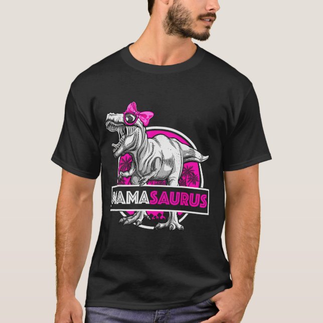 Mamasaurus T-rex Matching Funny Mother Saurus Dino T-Shirt (Front)