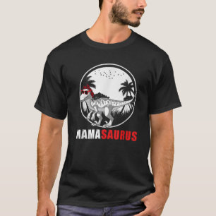 Mamasaurus Velociraptor Dinosaur Plaid Headscarf S T-Shirt