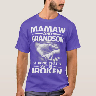 Mamaw And Grandson A Bond That Can't Be Broken Pre T-Shirt