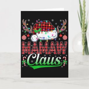 Mamaw Claus Christmas Lights Matching Family Xmas  Card