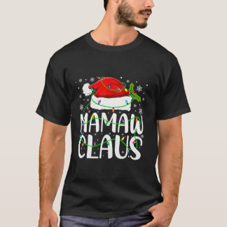 Mamaw Claus Santa Funny Christmas Pajama Matching  T-Shirt