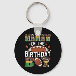 Mamaw Of The Birthday Boy Football Lover Game Day Keychain