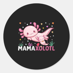 Mamaxolotl mother's day daughter axolotl mom classic round sticker