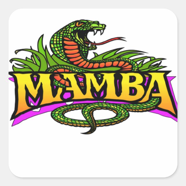 mamba forever, square sticker (Front)