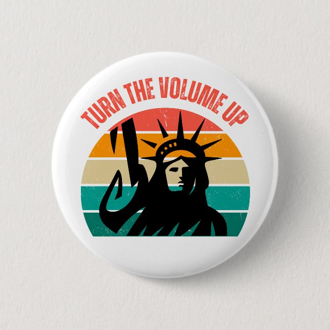 Mamdani Turn The Volume Up New York Mayor 2 Inch Round Button (Front)