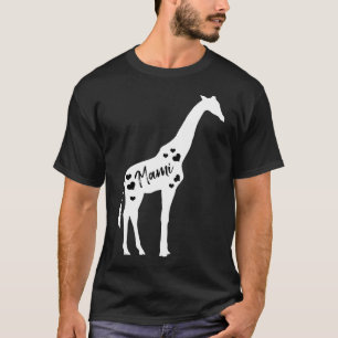 Mami Giraffe Grandparents Day Safari Zoo Lover Gra T-Shirt