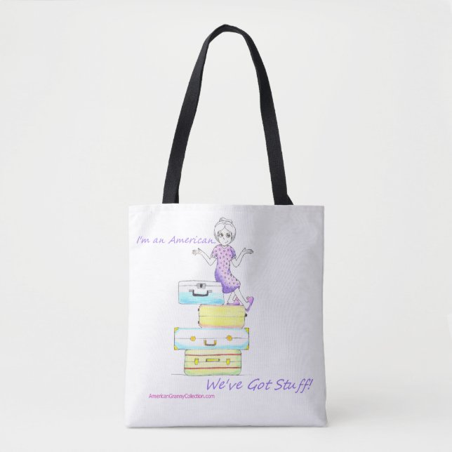 Mamie américaine je suis sac fourre-tout américain (Devant)