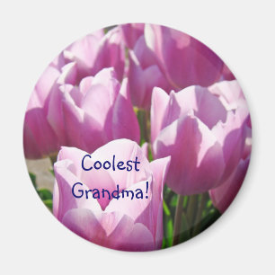 Mamie la plus cool ! aimants Tulipes Violettes Bri