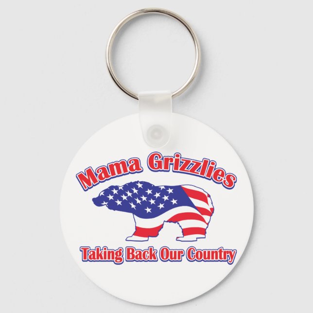 Mamma-Grizzly Keychain (Front)